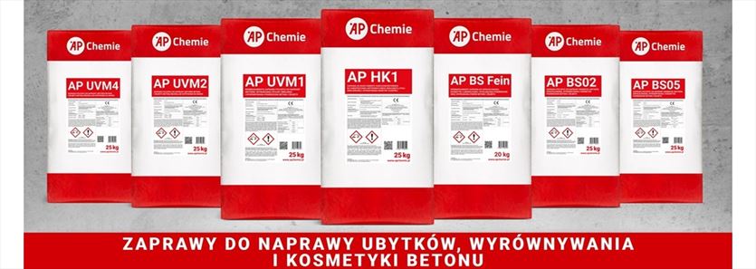 Doświadczenie w produkcji i stosowaniu wszelkiego typu zapraw mineralnych, AP Chemie Sp. z o.o., Wrocław